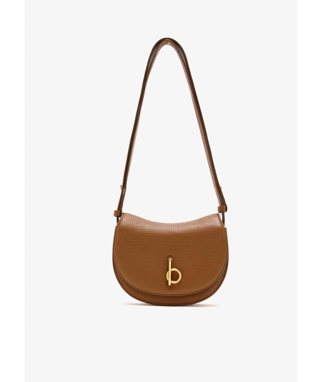 BURBERRY Коричневая кожаная сумка через плечо, фото 3