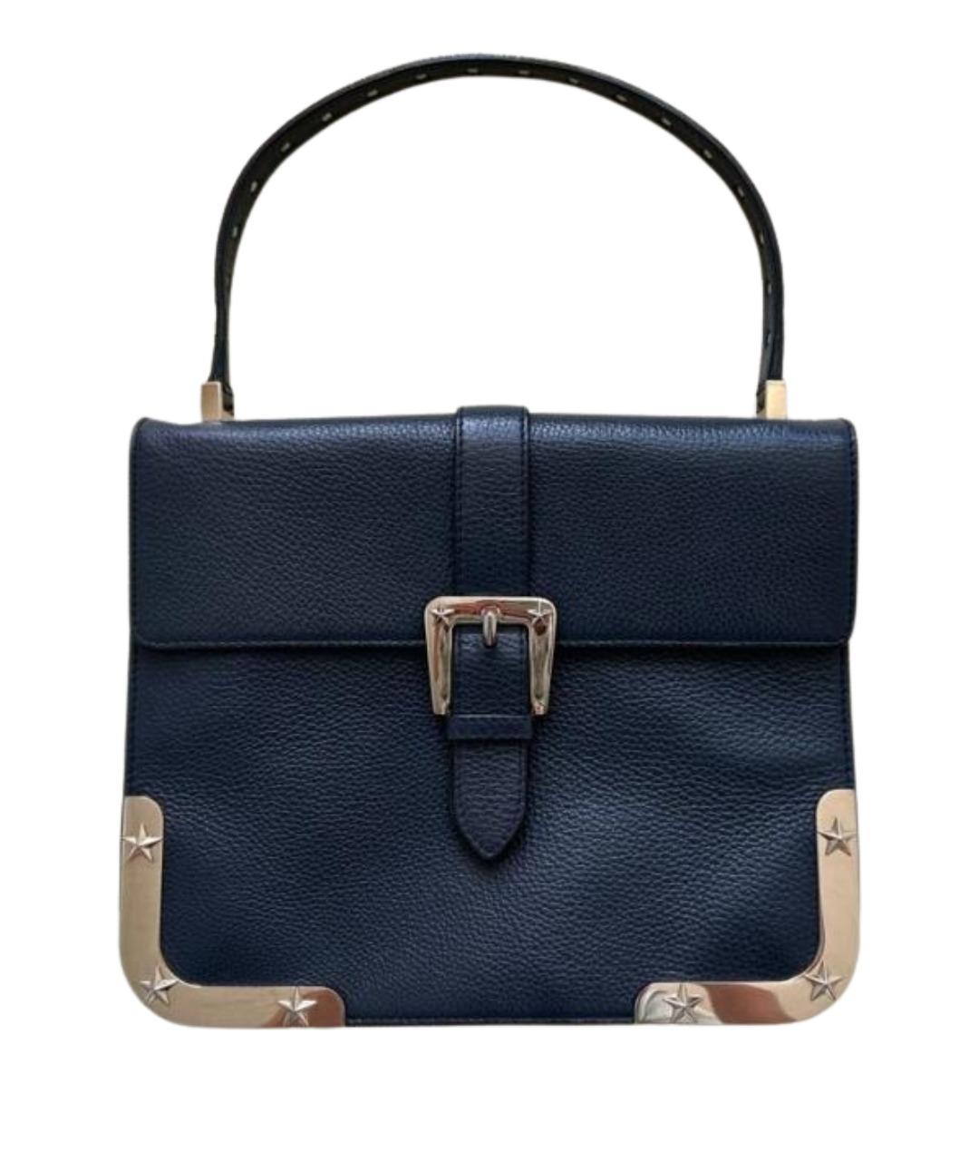 RED VALENTINO Темно-синяя кожаная сумка через плечо, фото 1