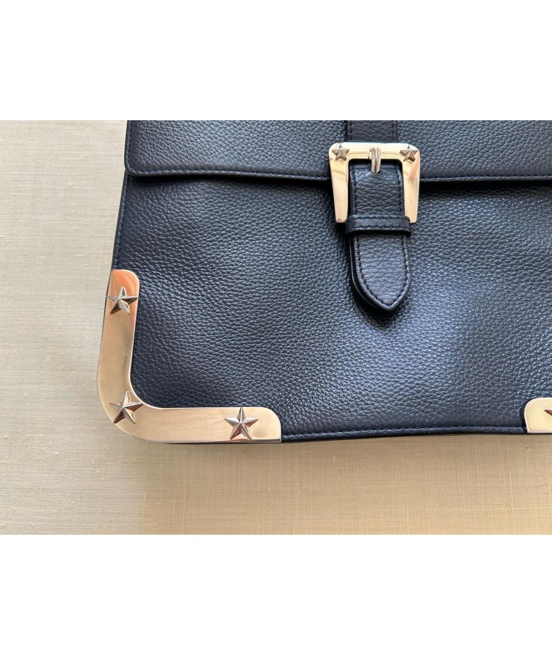 RED VALENTINO Темно-синяя кожаная сумка через плечо, фото 7