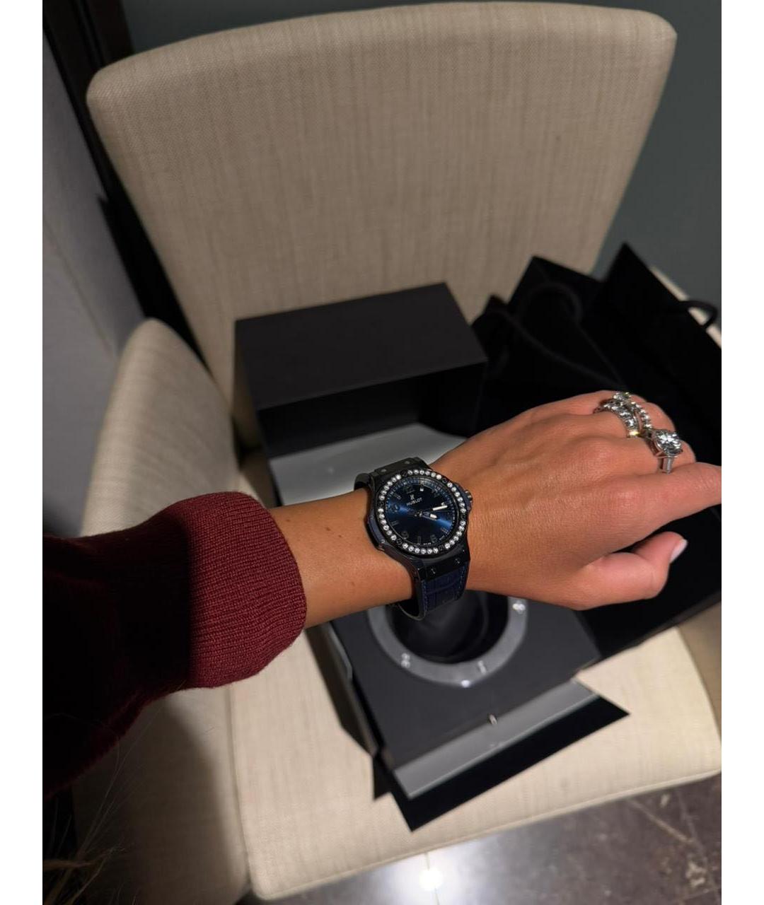 HUBLOT Темно-синие часы, фото 5