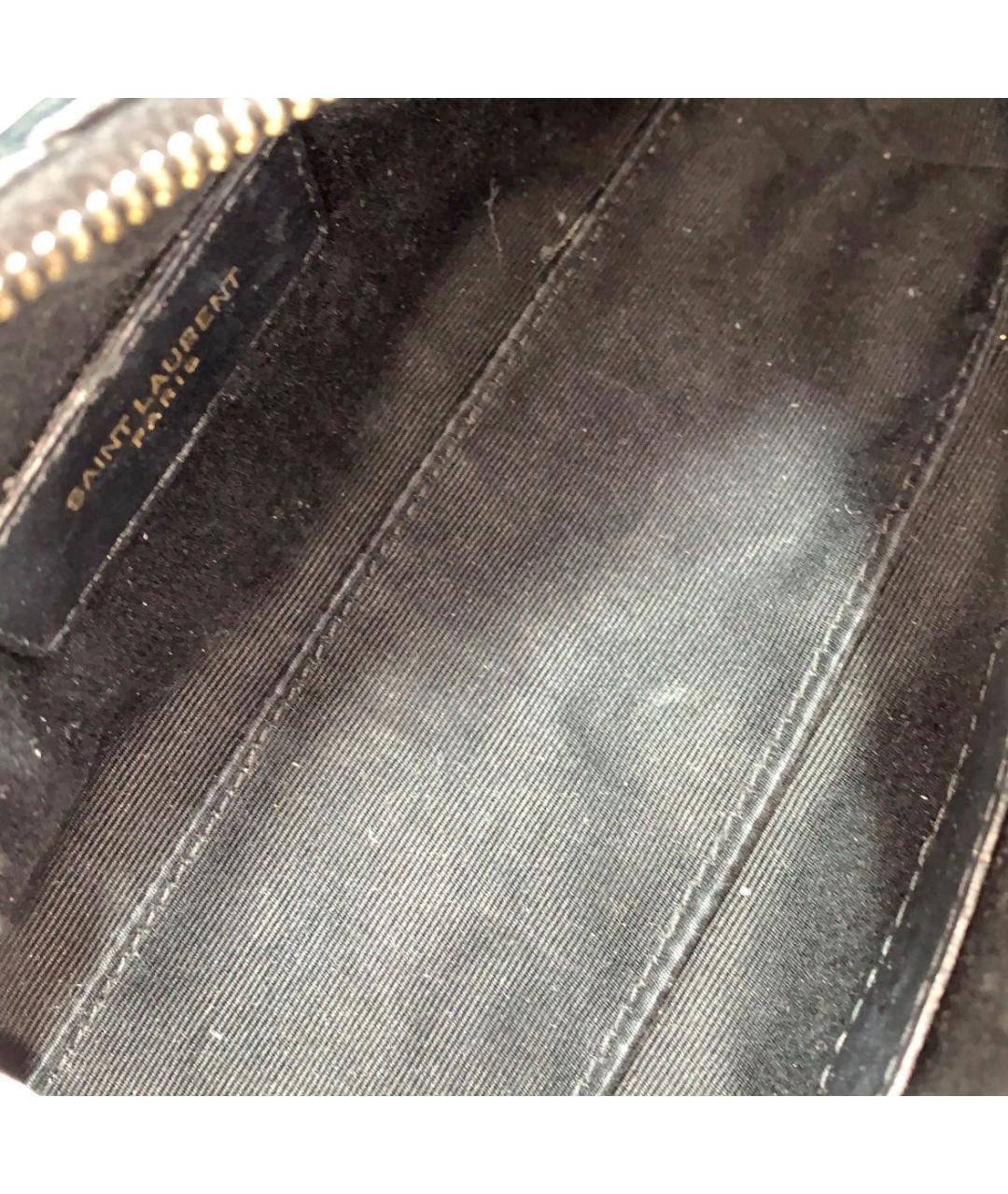 SAINT LAURENT Черная кожаная сумка с короткими ручками, фото 8