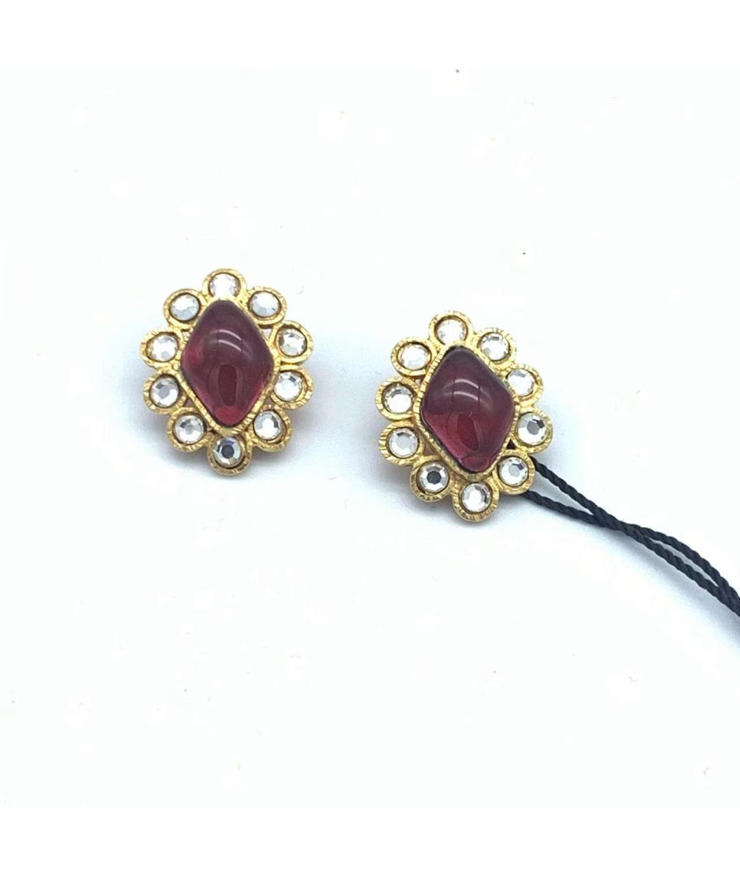 CHANEL Золотые металлические серьги, фото 2