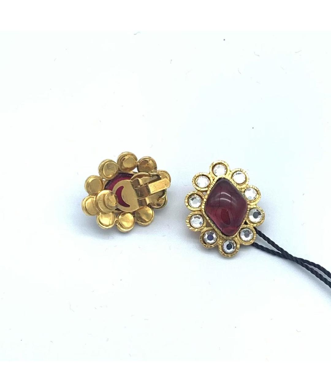 CHANEL Золотые металлические серьги, фото 3