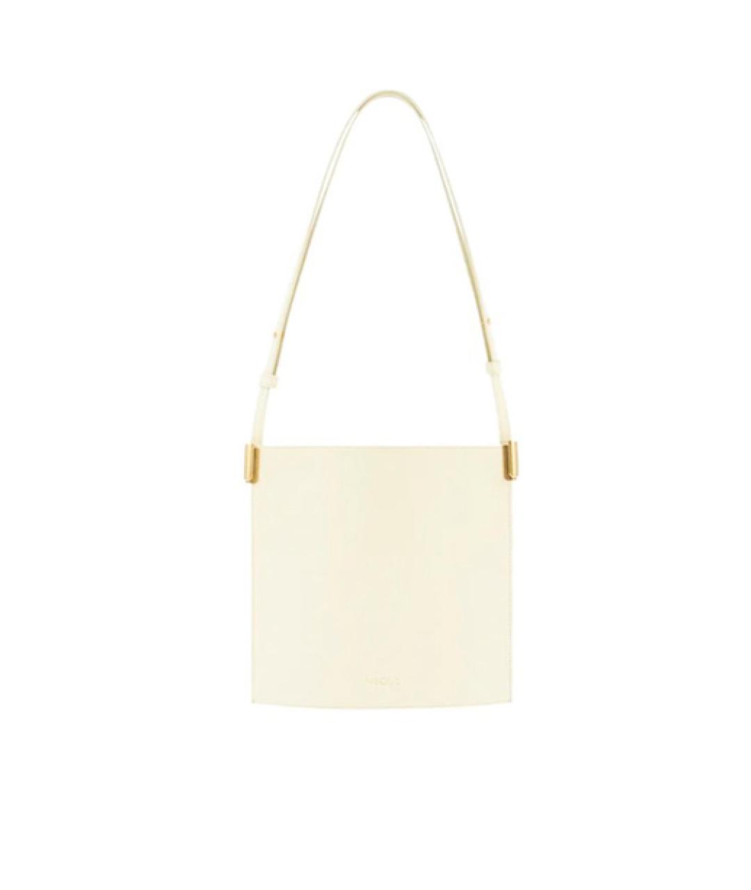 NEOUS Белая кожаная сумка через плечо, фото 2