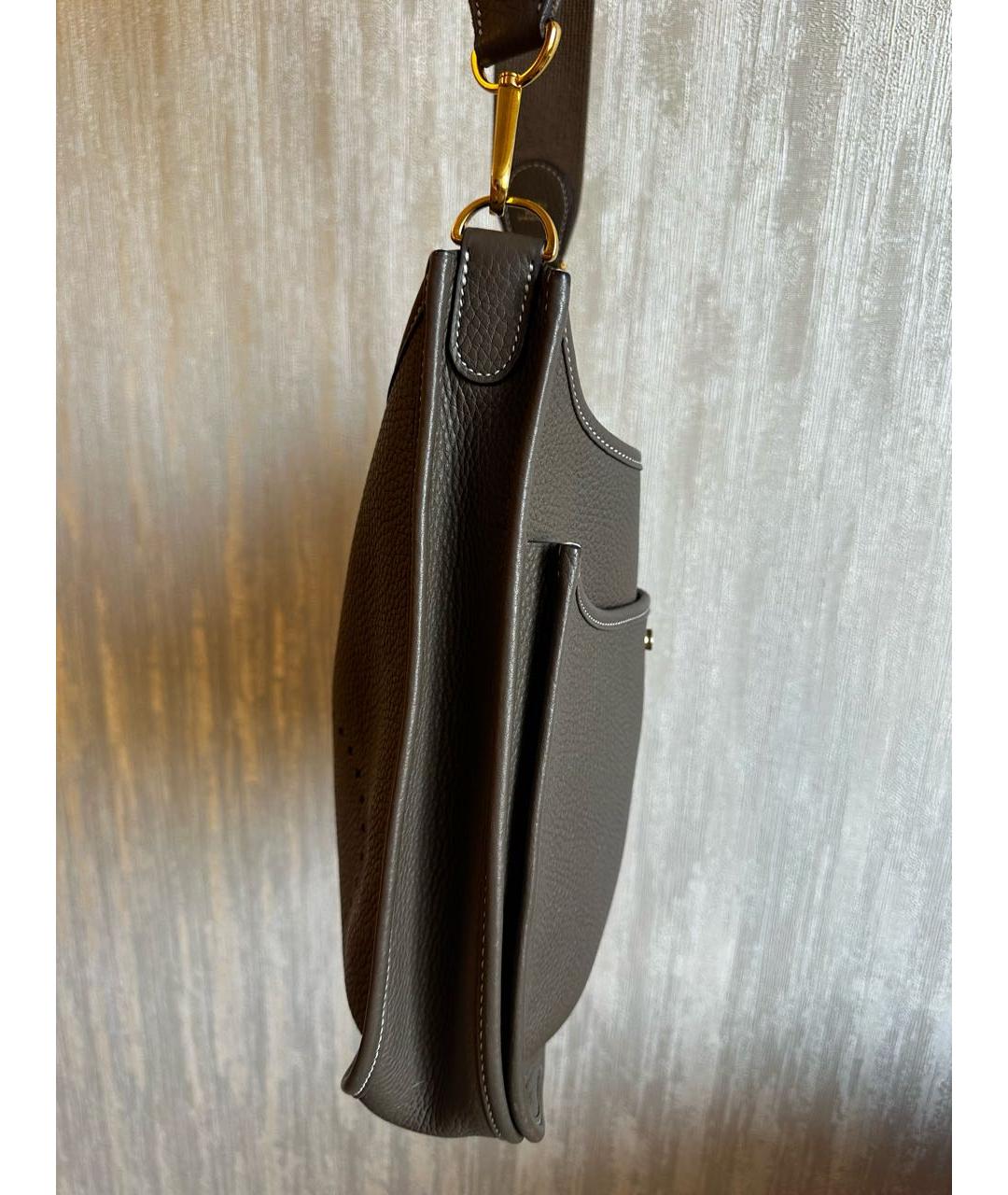 HERMES Коричневая кожаная сумка через плечо, фото 2