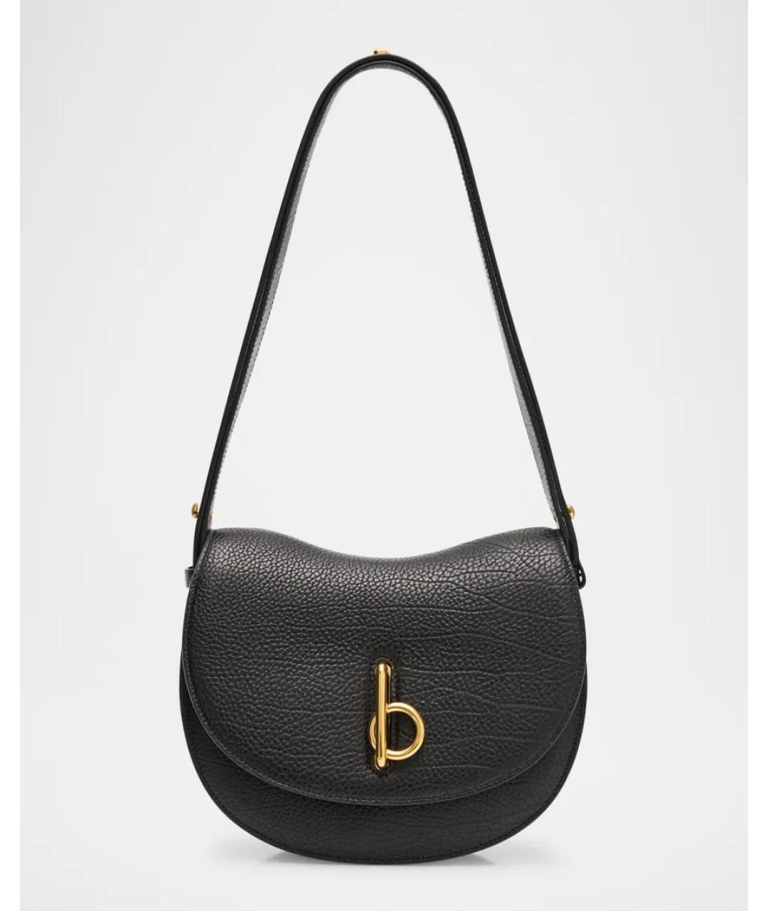 BURBERRY Черная кожаная сумка через плечо, фото 3