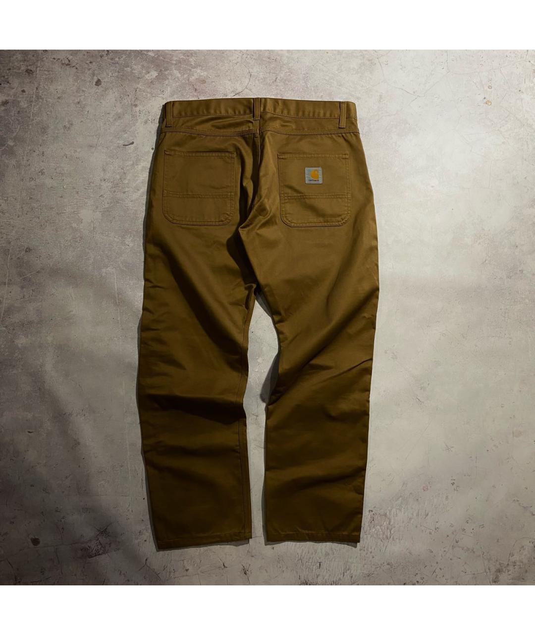 CARHARTT Коричневые хлопковые повседневные брюки, фото 2