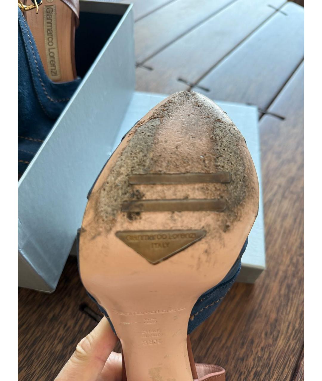 GIAN MARCO LORENZI Темно-синие замшевые туфли, фото 5