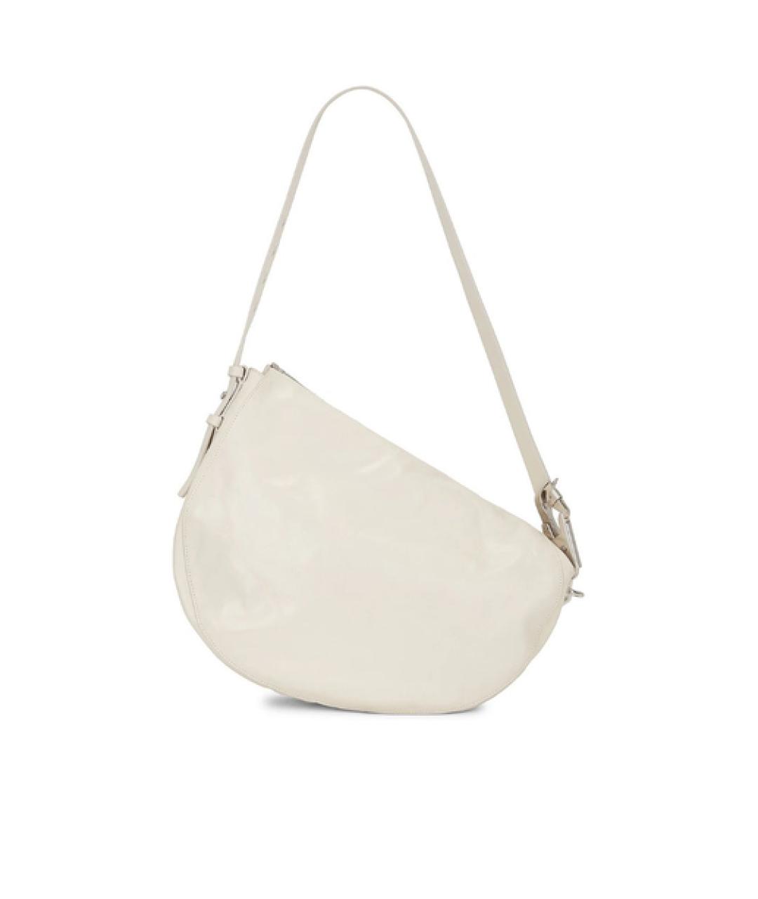 BURBERRY Белая кожаная сумка через плечо, фото 3