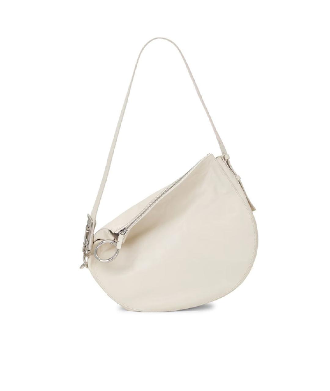 BURBERRY Белая кожаная сумка через плечо, фото 1