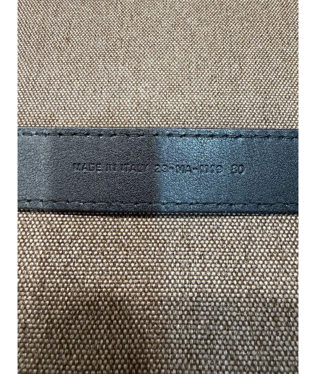 CHRISTIAN DIOR Черный кожаный ремень, фото 5