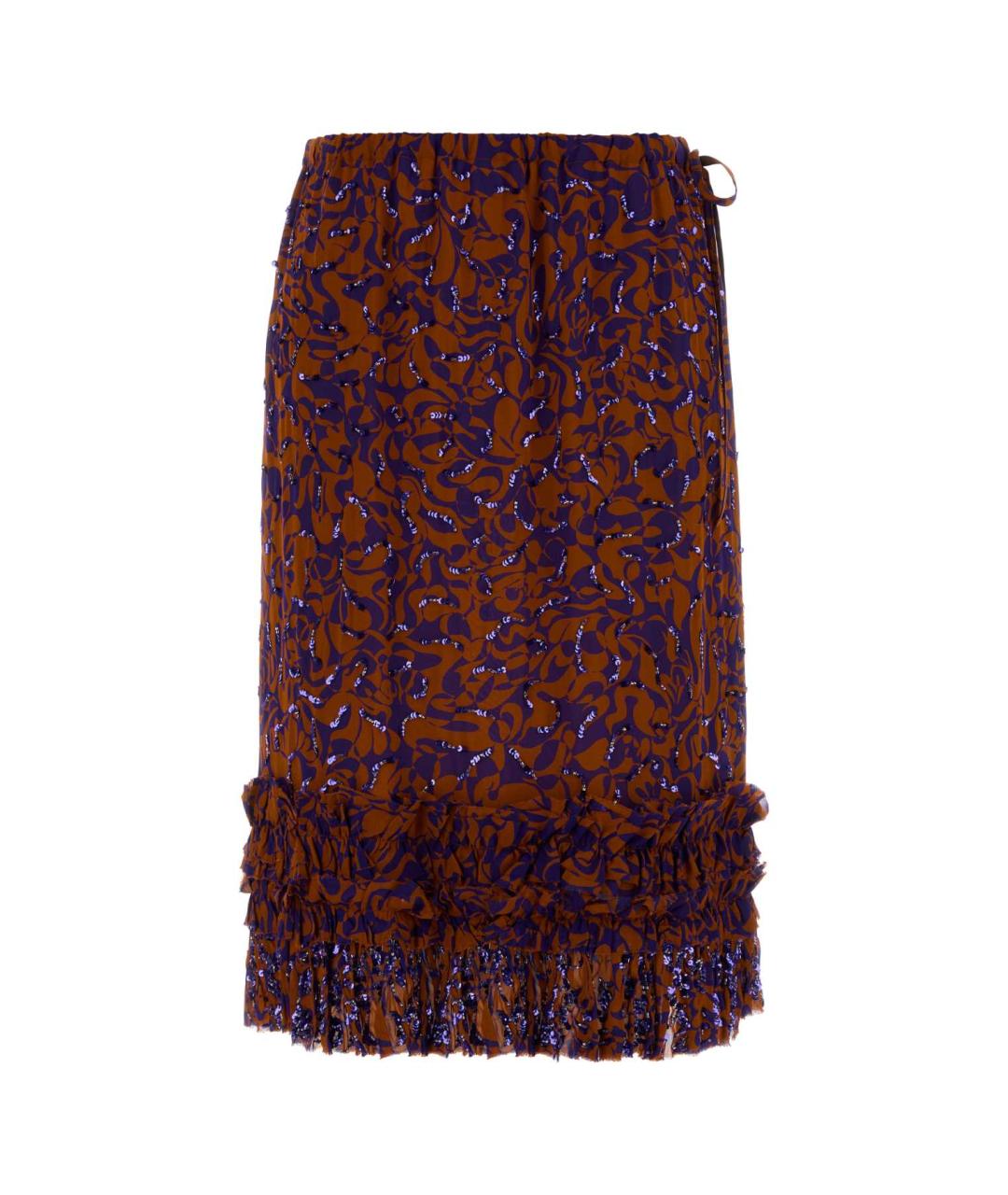 DRIES VAN NOTEN Мульти вискозная юбка миди, фото 1