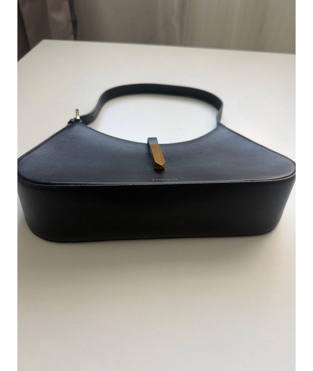 DEMELLIER Черная кожаная сумка с короткими ручками, фото 3