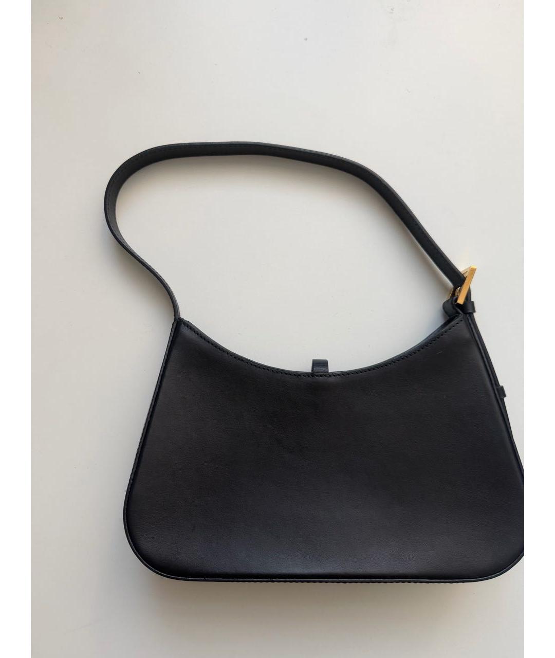 DEMELLIER Черная кожаная сумка с короткими ручками, фото 2