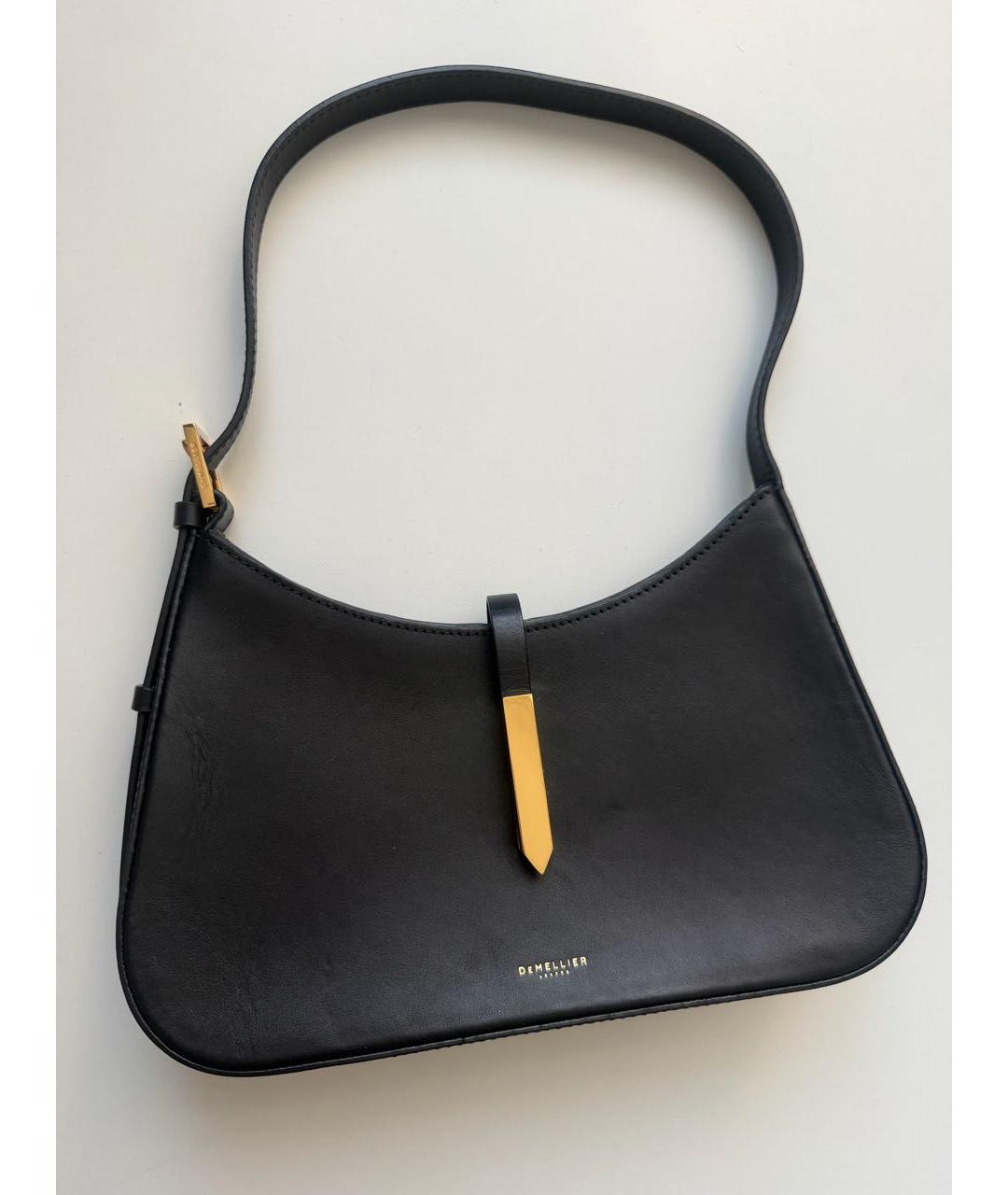 DEMELLIER Черная кожаная сумка с короткими ручками, фото 9