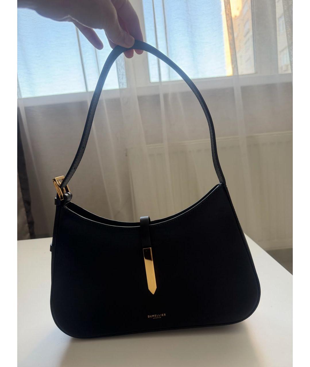 DEMELLIER Черная кожаная сумка с короткими ручками, фото 8