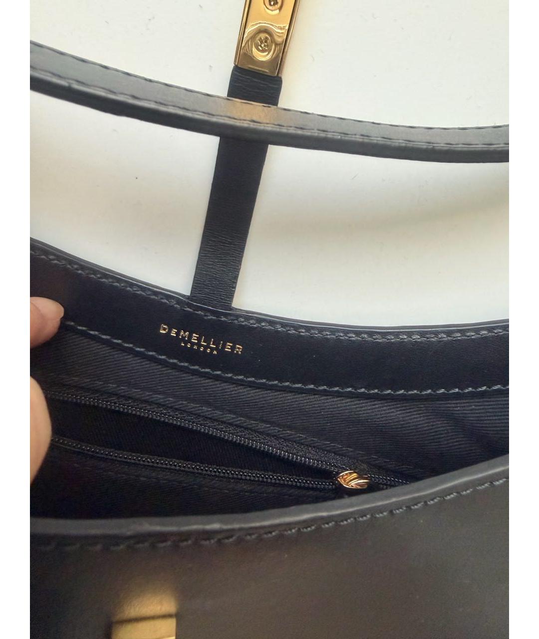 DEMELLIER Черная кожаная сумка с короткими ручками, фото 5