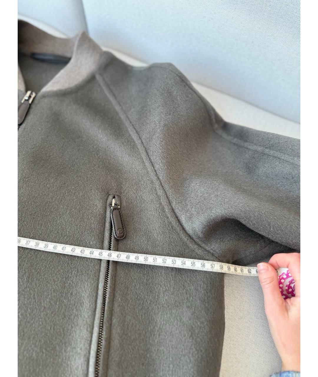 GIORGIO ARMANI Серая кашемировая куртка, фото 7