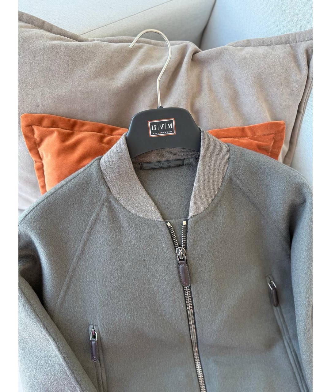 GIORGIO ARMANI Серая кашемировая куртка, фото 5