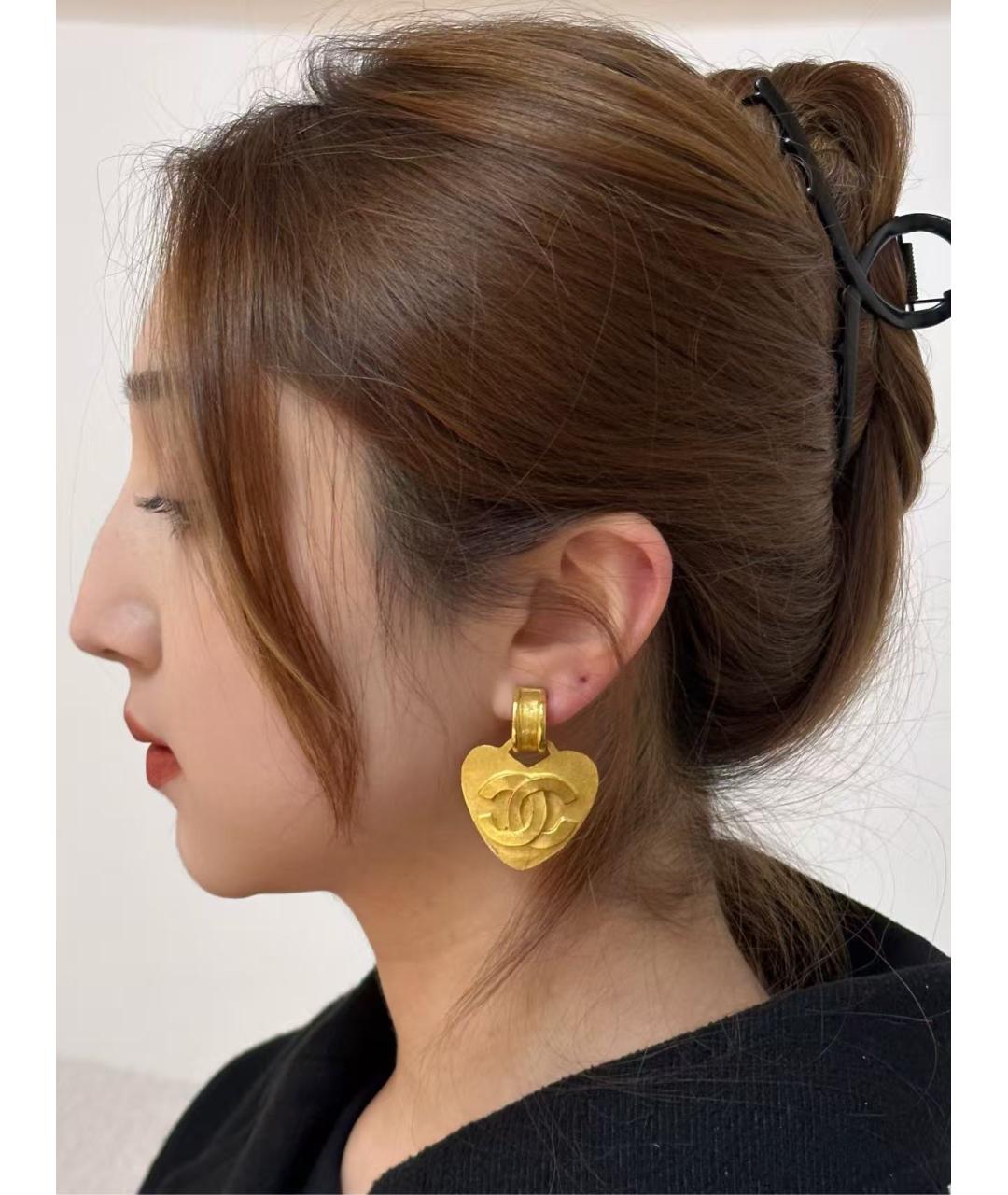 CHANEL Золотые серьги, фото 2