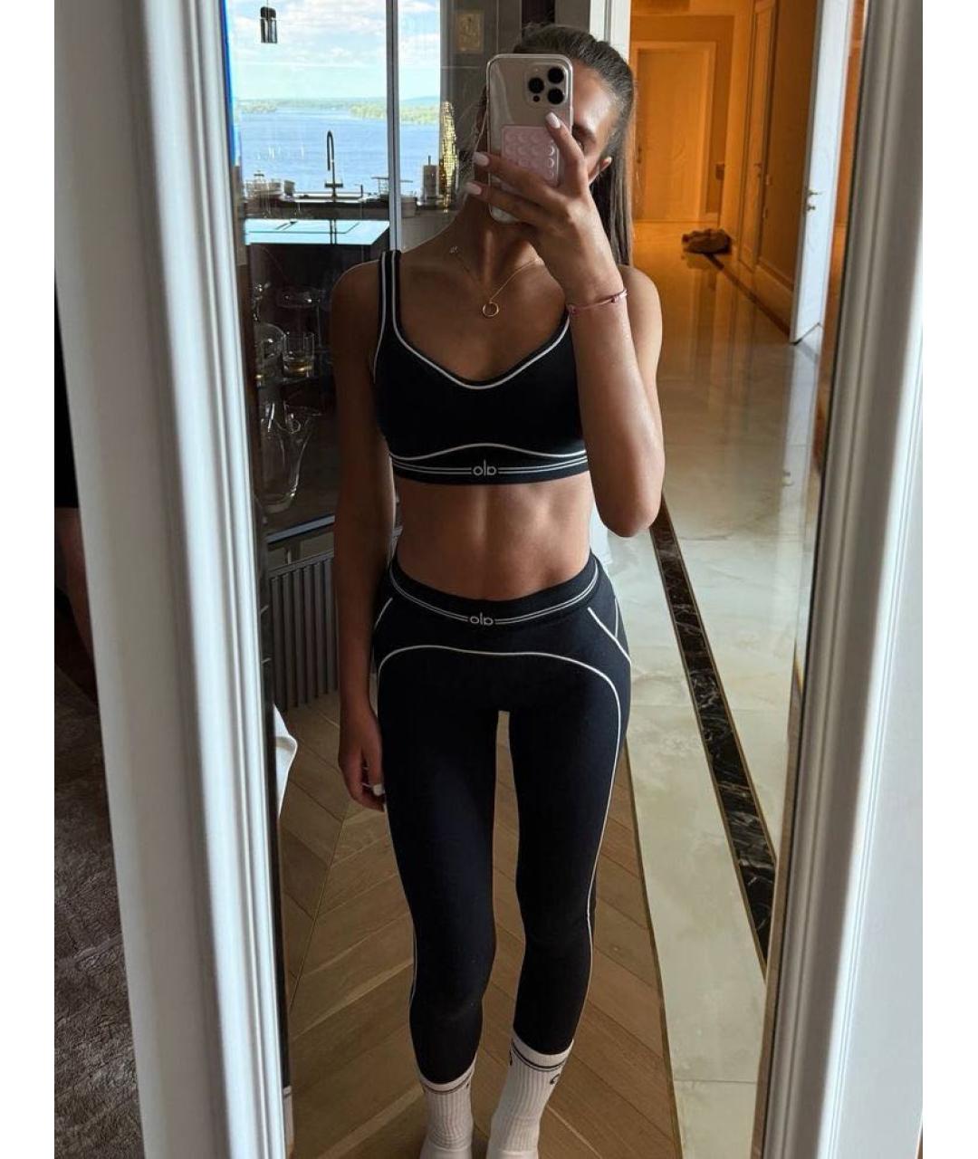 ALO YOGA Черная майка, фото 6