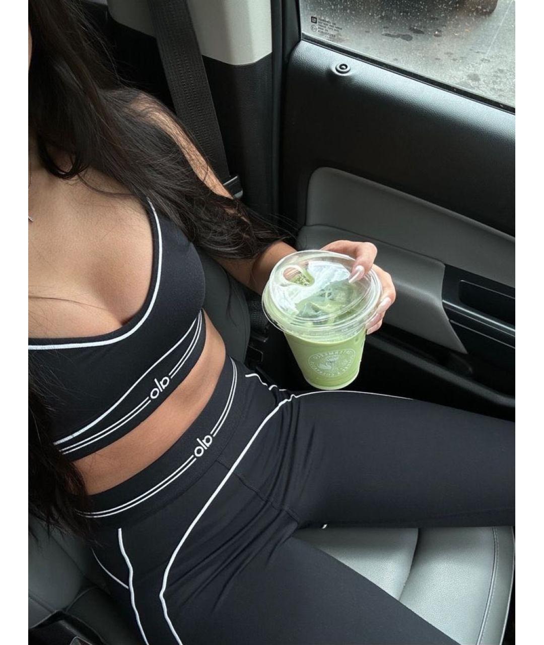 ALO YOGA Черная майка, фото 5