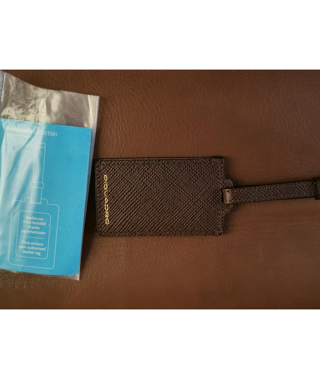 PIQUADRO Коричневый кожаный портфель, фото 5