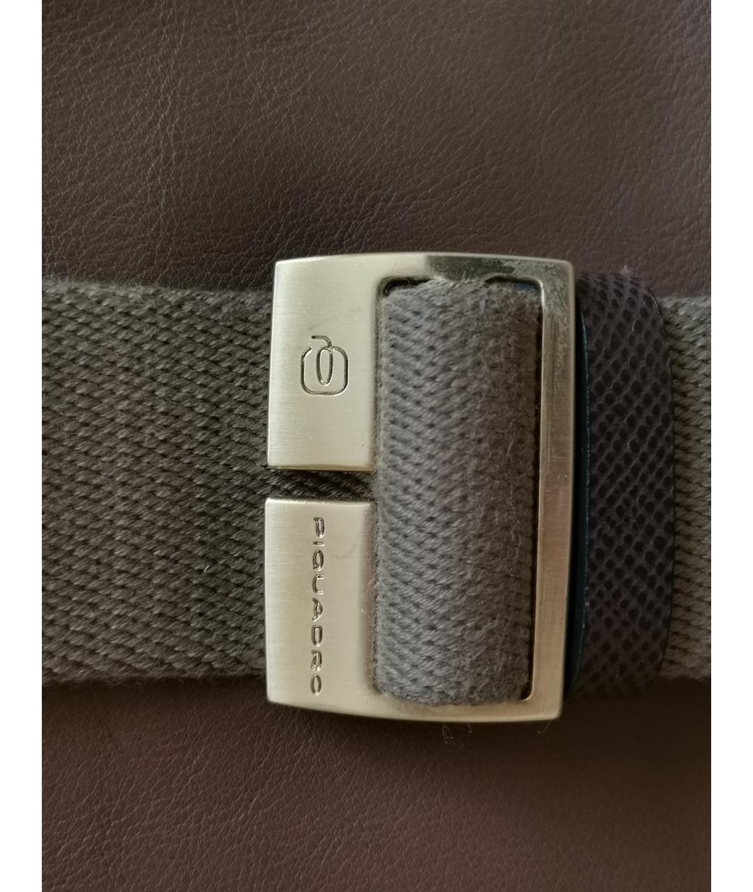 PIQUADRO Коричневый кожаный портфель, фото 6