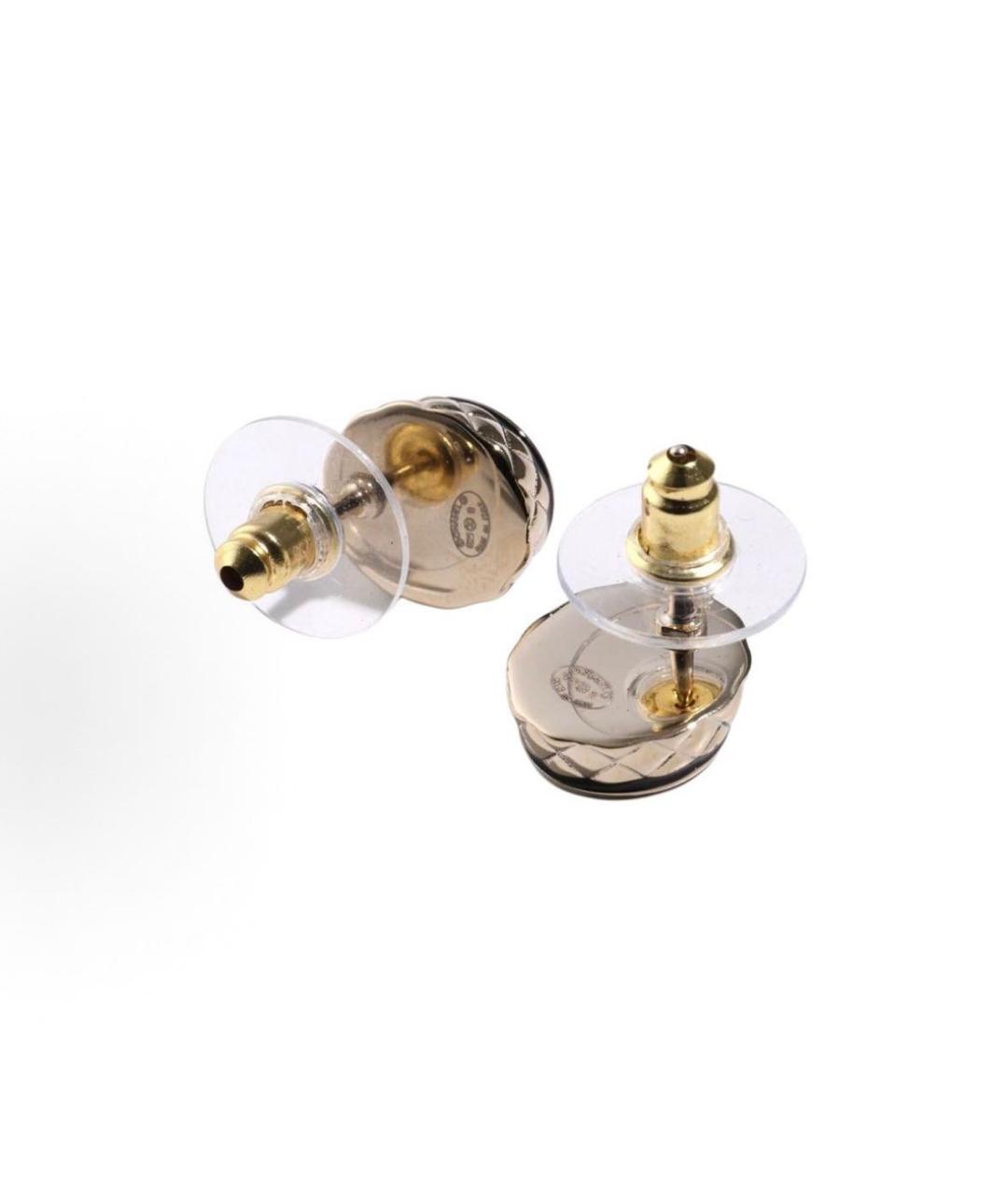 CHANEL Золотые металлические серьги, фото 2