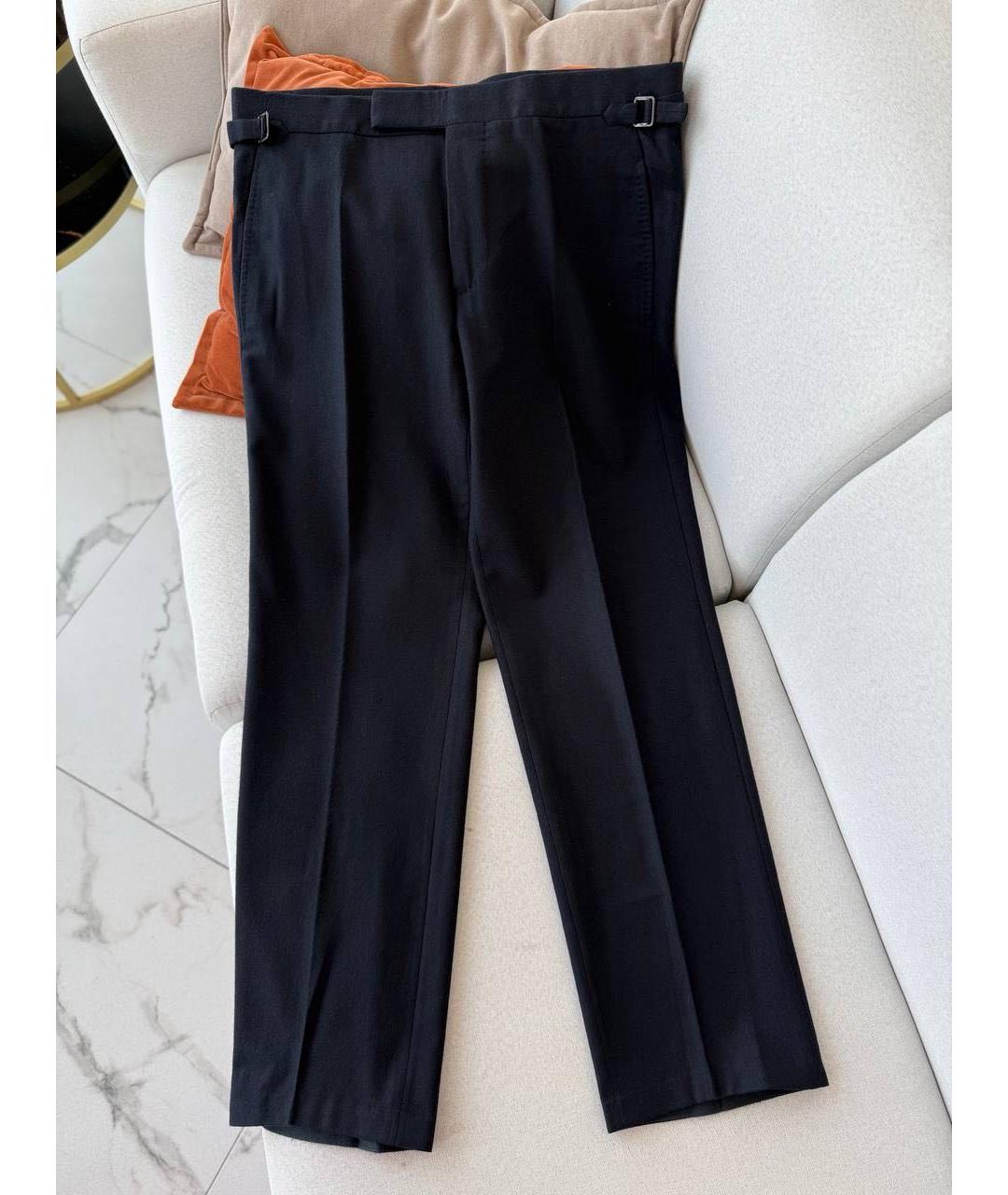 TOM FORD Черные шерстяные повседневные брюки, фото 8