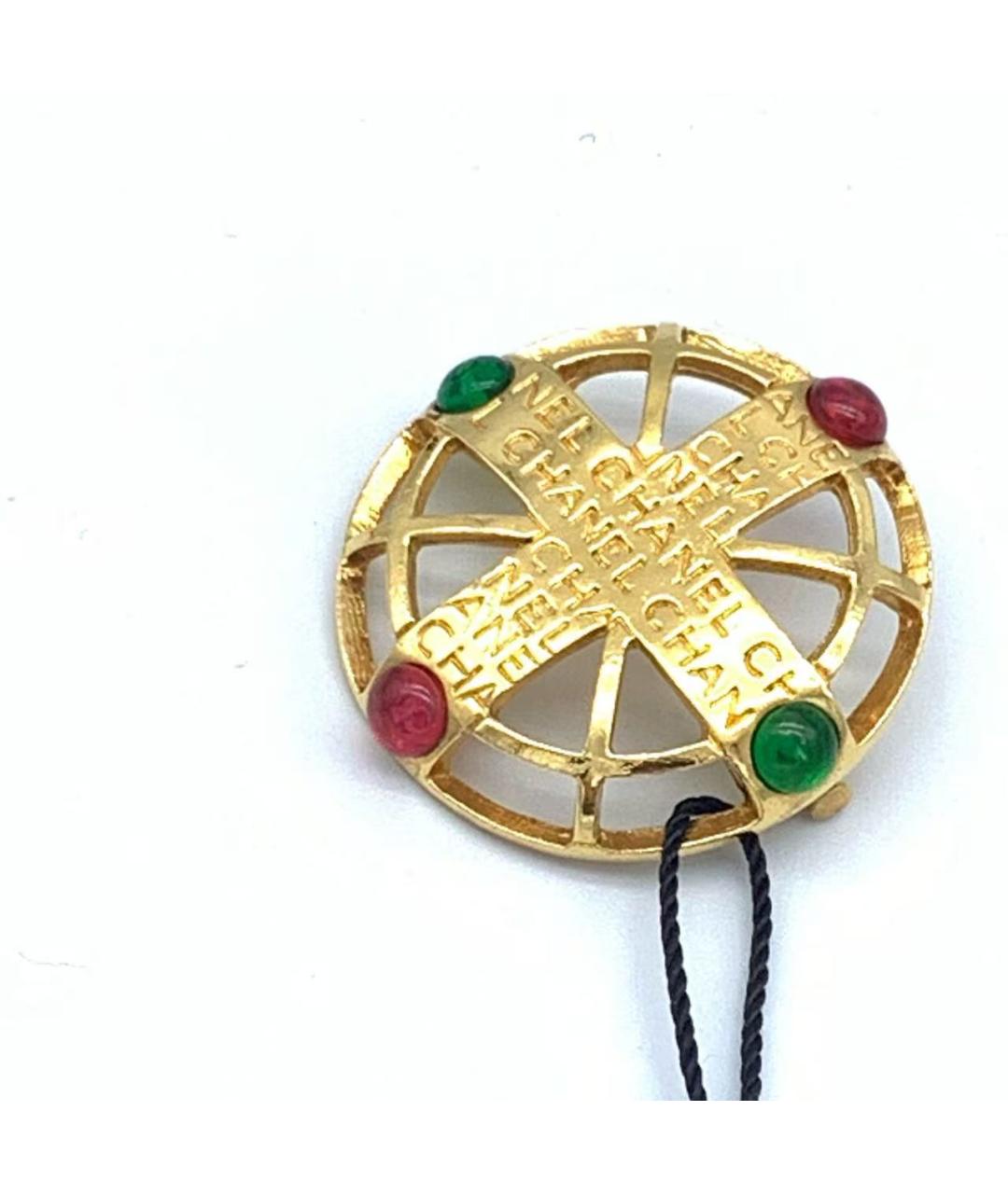 CHANEL Золотая металлическая булавка / брошь, фото 2