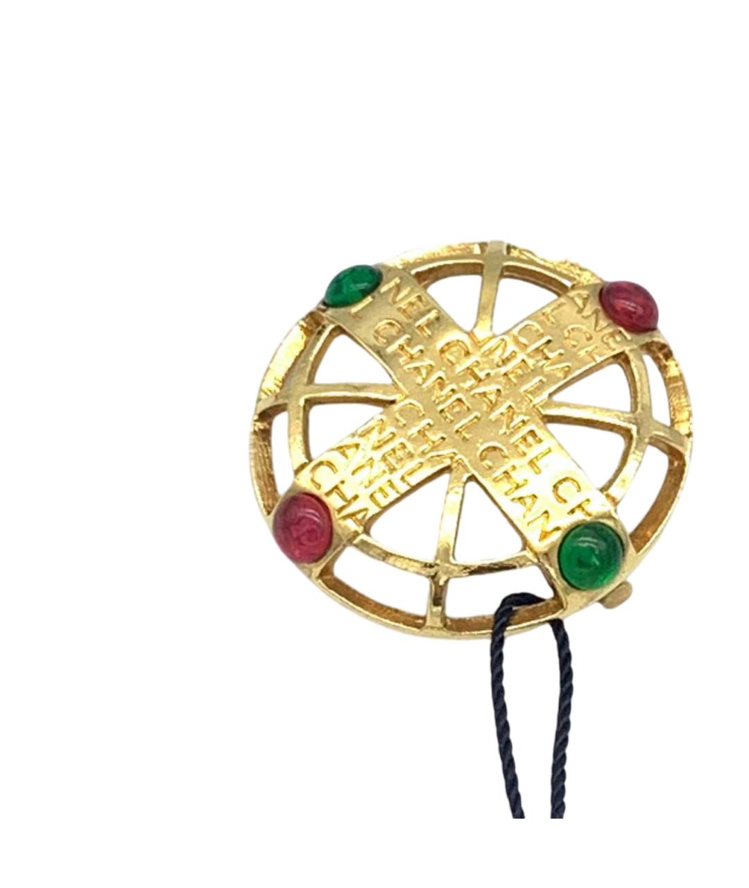 CHANEL Золотая металлическая булавка / брошь, фото 3