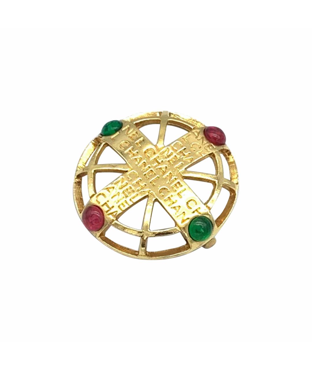 CHANEL Золотая металлическая булавка / брошь, фото 1