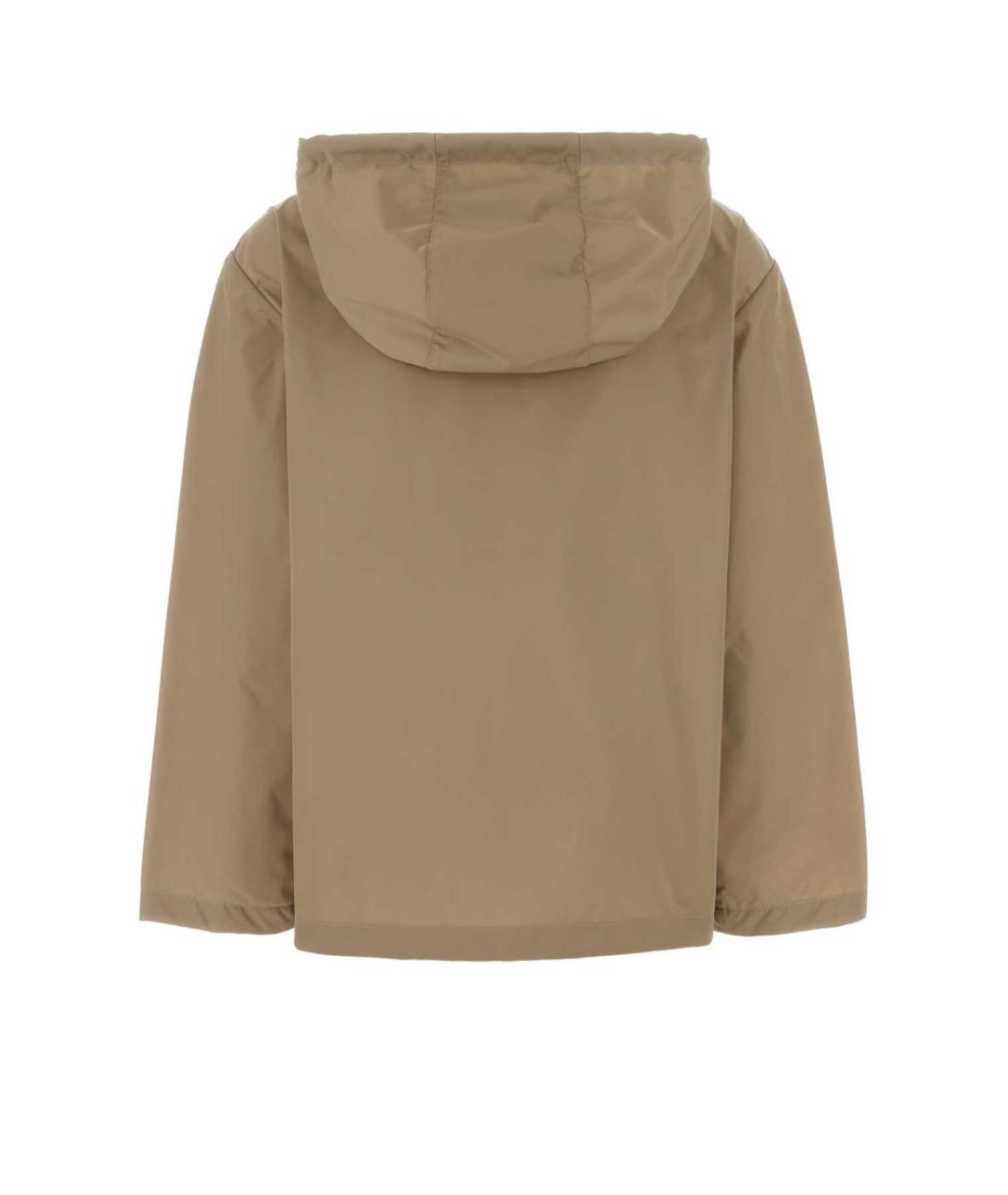 MONCLER Бежевая полиэстеровая куртка, фото 2