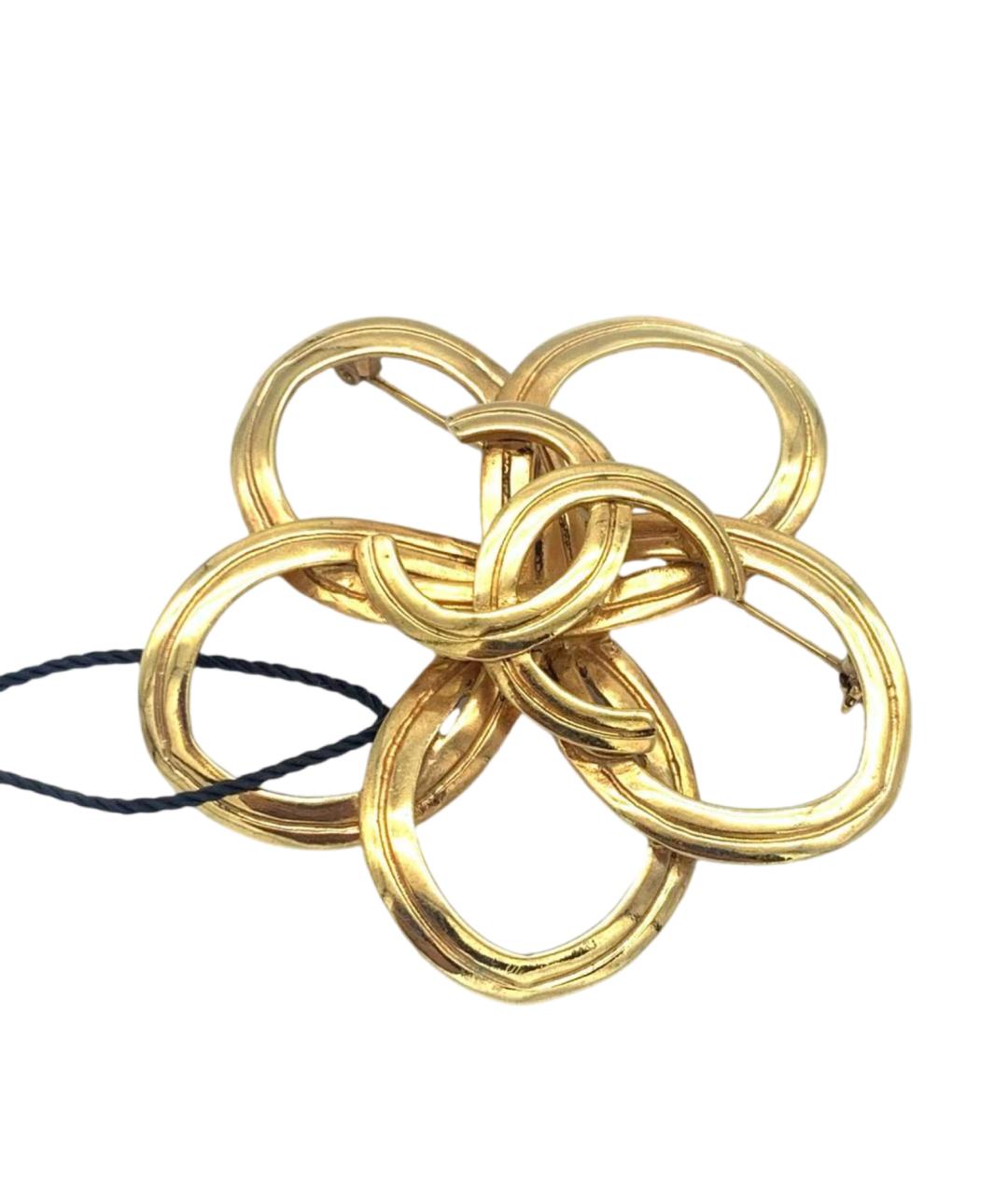 CHANEL Золотая металлическая булавка / брошь, фото 5