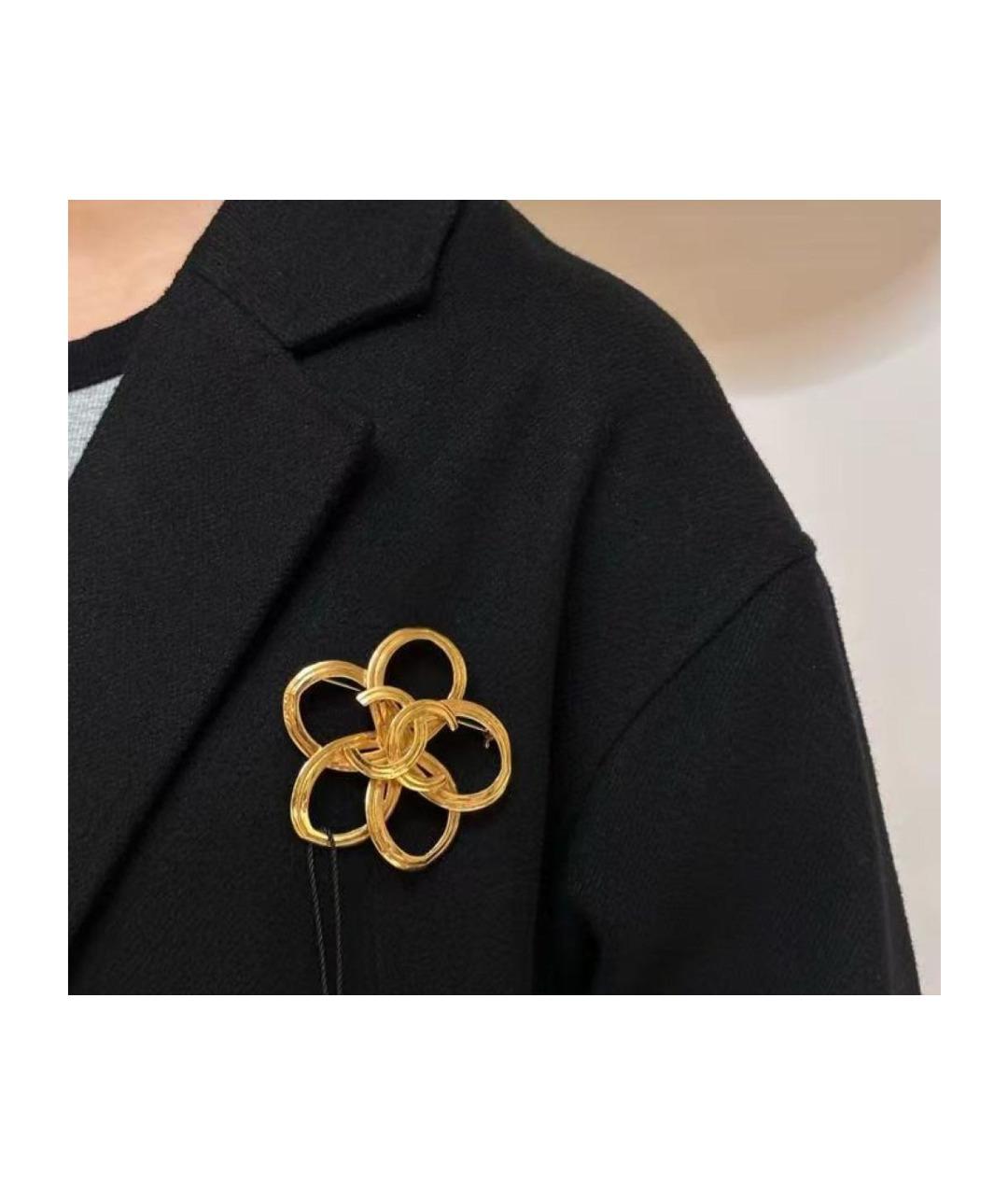 CHANEL Золотая металлическая булавка / брошь, фото 2
