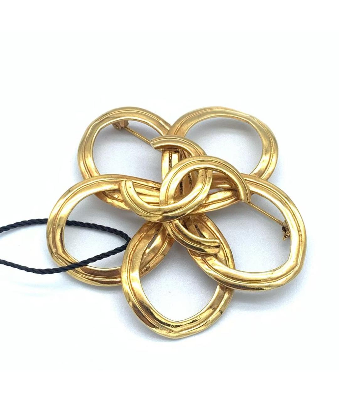 CHANEL Золотая металлическая булавка / брошь, фото 3