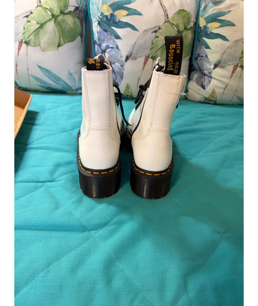 DR. MARTENS Белые кожаные ботинки, фото 4