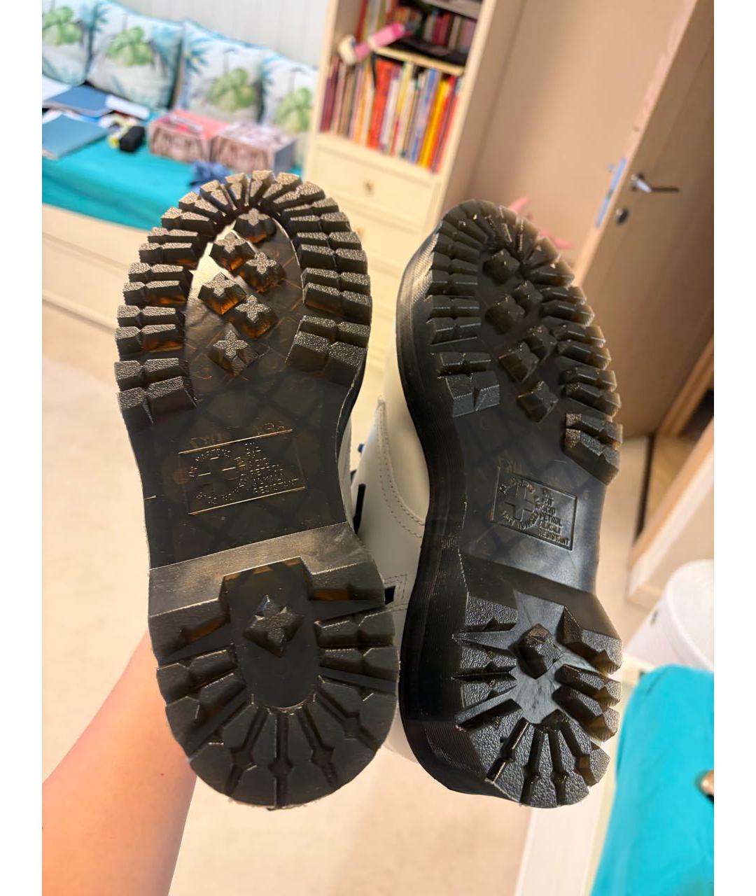 DR. MARTENS Белые кожаные ботинки, фото 5