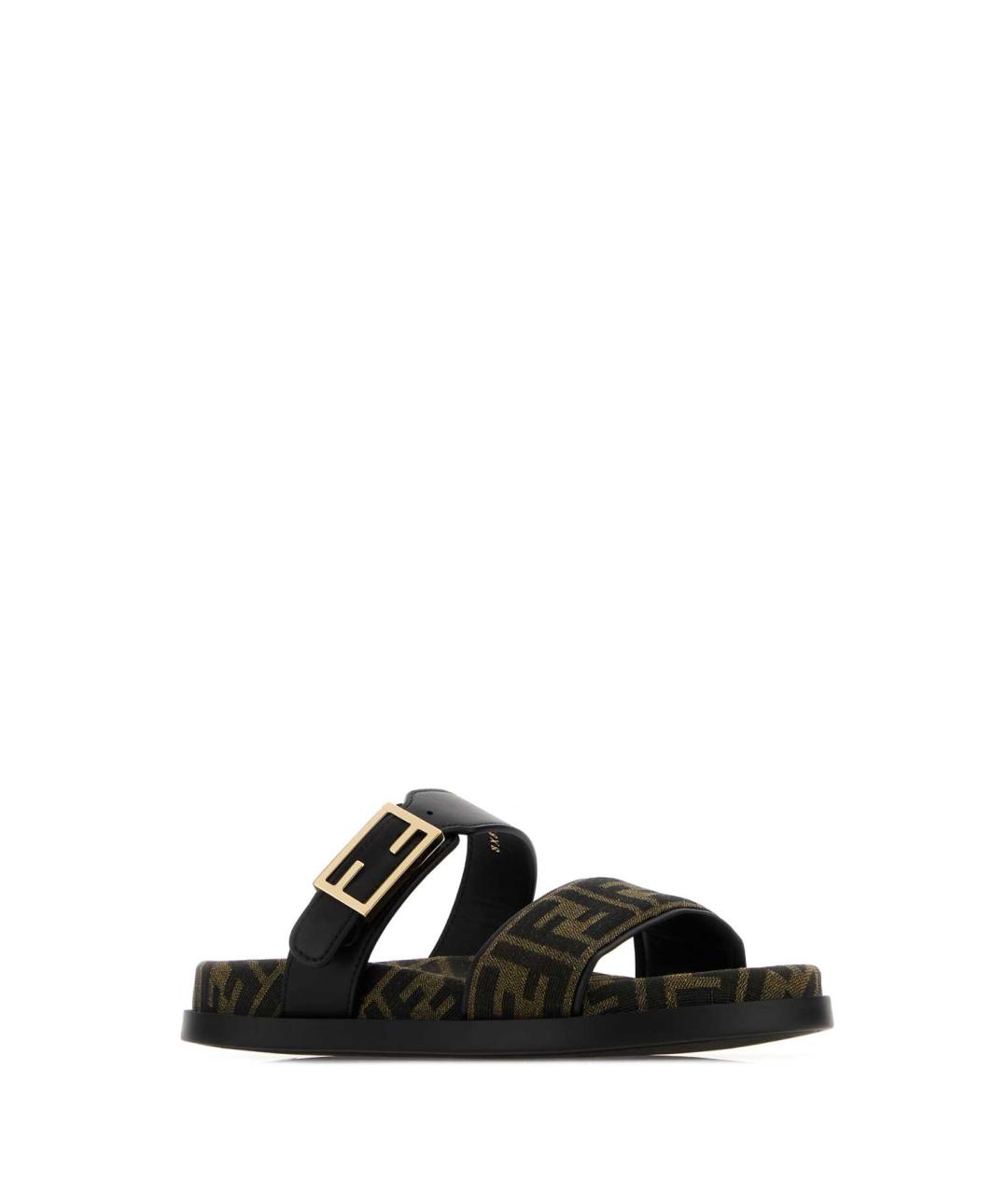 FENDI Мульти текстильные шлепанцы, фото 2