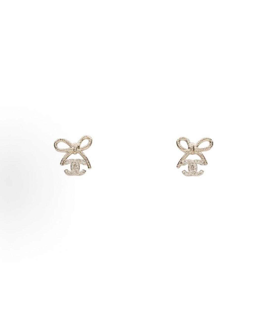 CHANEL Золотые металлические серьги, фото 4