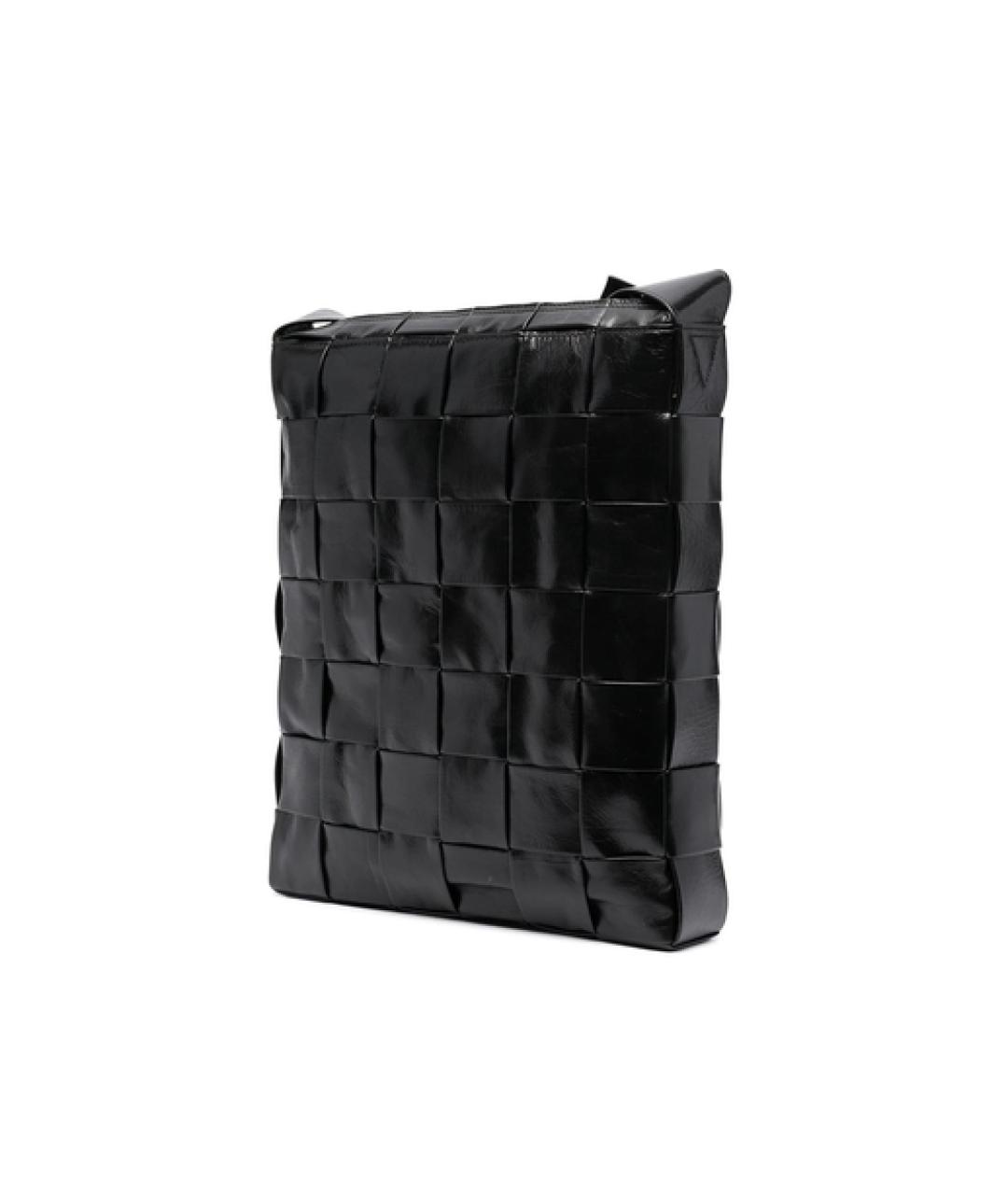 BOTTEGA VENETA Черная кожаная сумка на плечо, фото 2