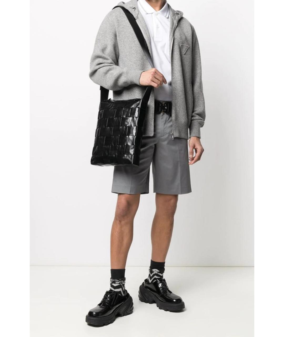 BOTTEGA VENETA Черная кожаная сумка на плечо, фото 3