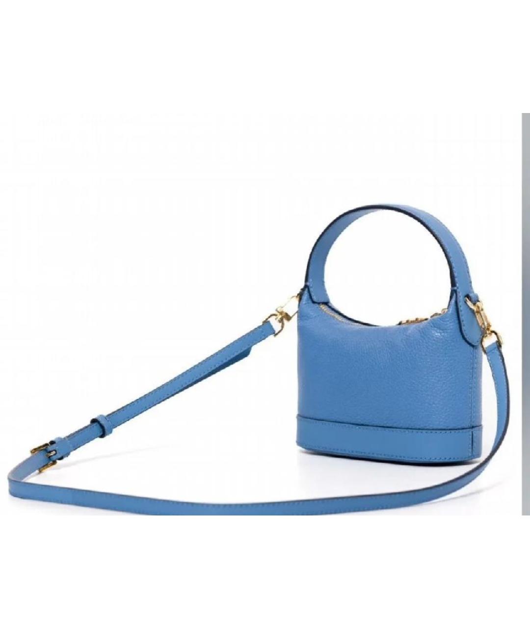 MICHAEL KORS Голубая кожаная сумка с короткими ручками, фото 2