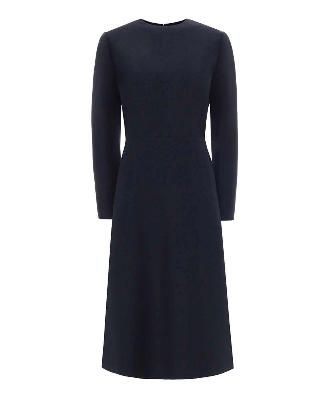 CHRISTIAN DIOR Черное шерстяное повседневное платье, фото 1