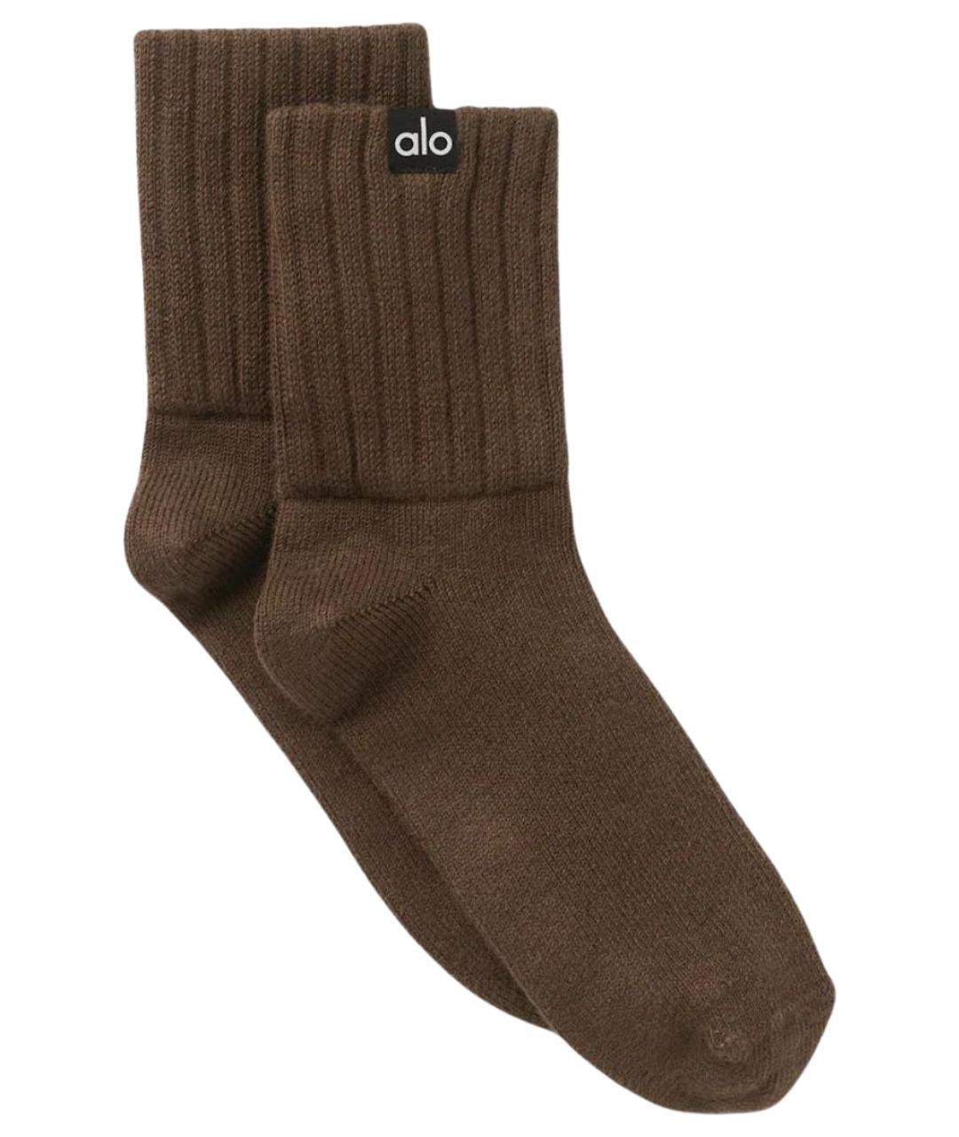 ALO YOGA Коричневые носки, чулки и колготы, фото 1