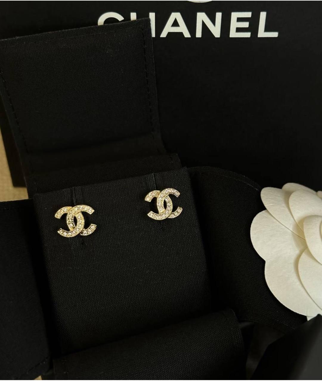 CHANEL Золотые металлические серьги, фото 4