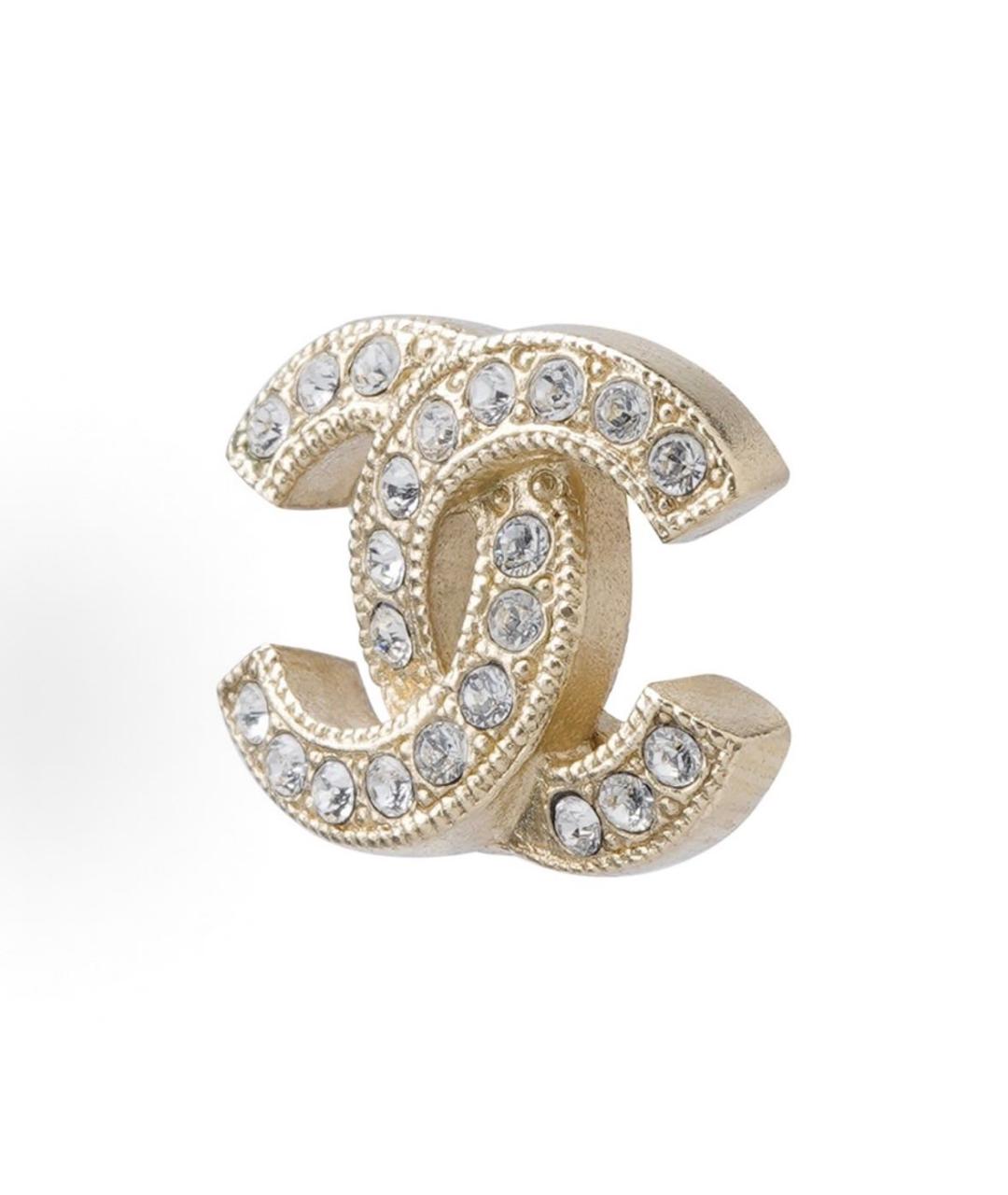 CHANEL Золотые металлические серьги, фото 2