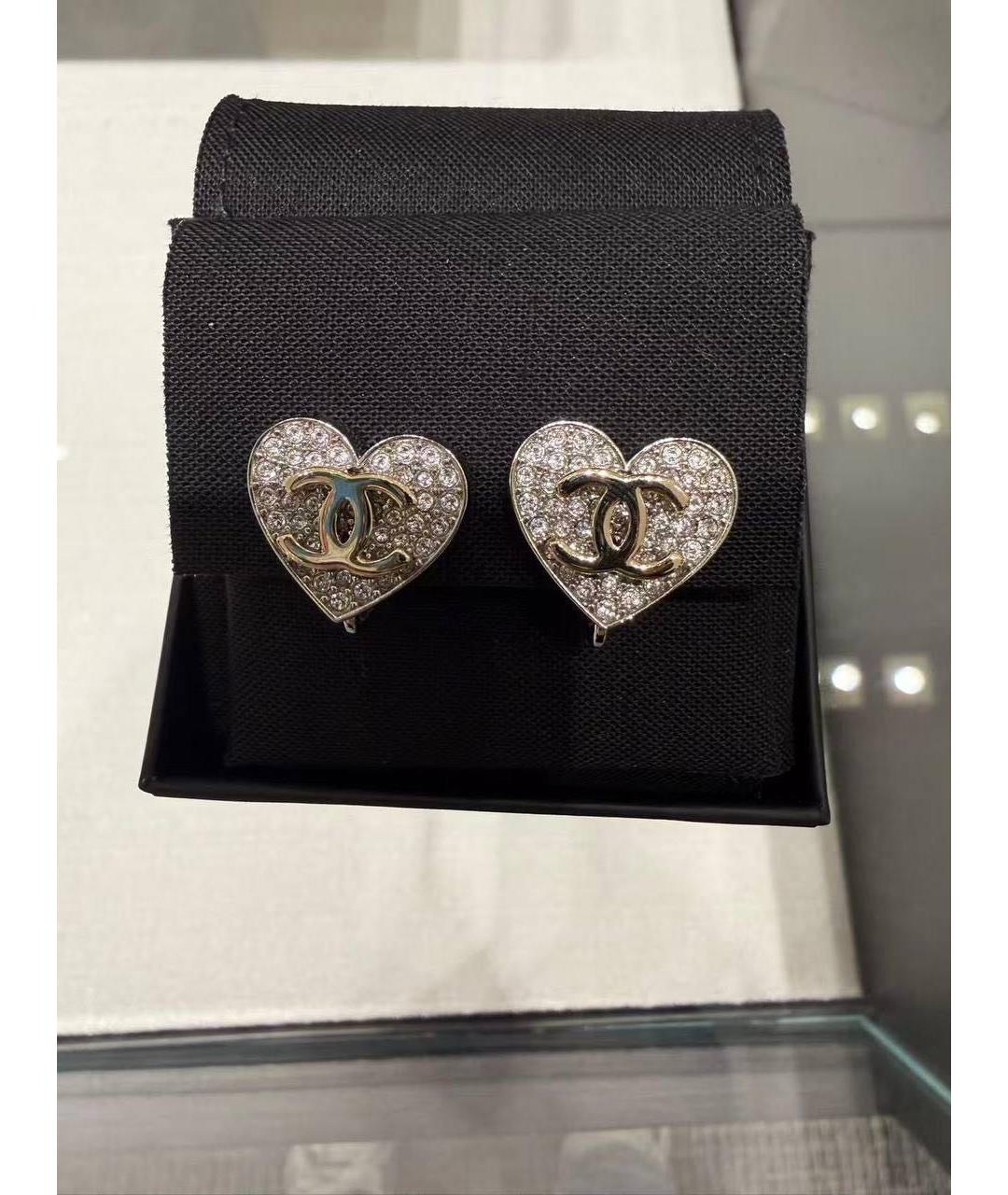 CHANEL Серебряные металлические серьги, фото 2