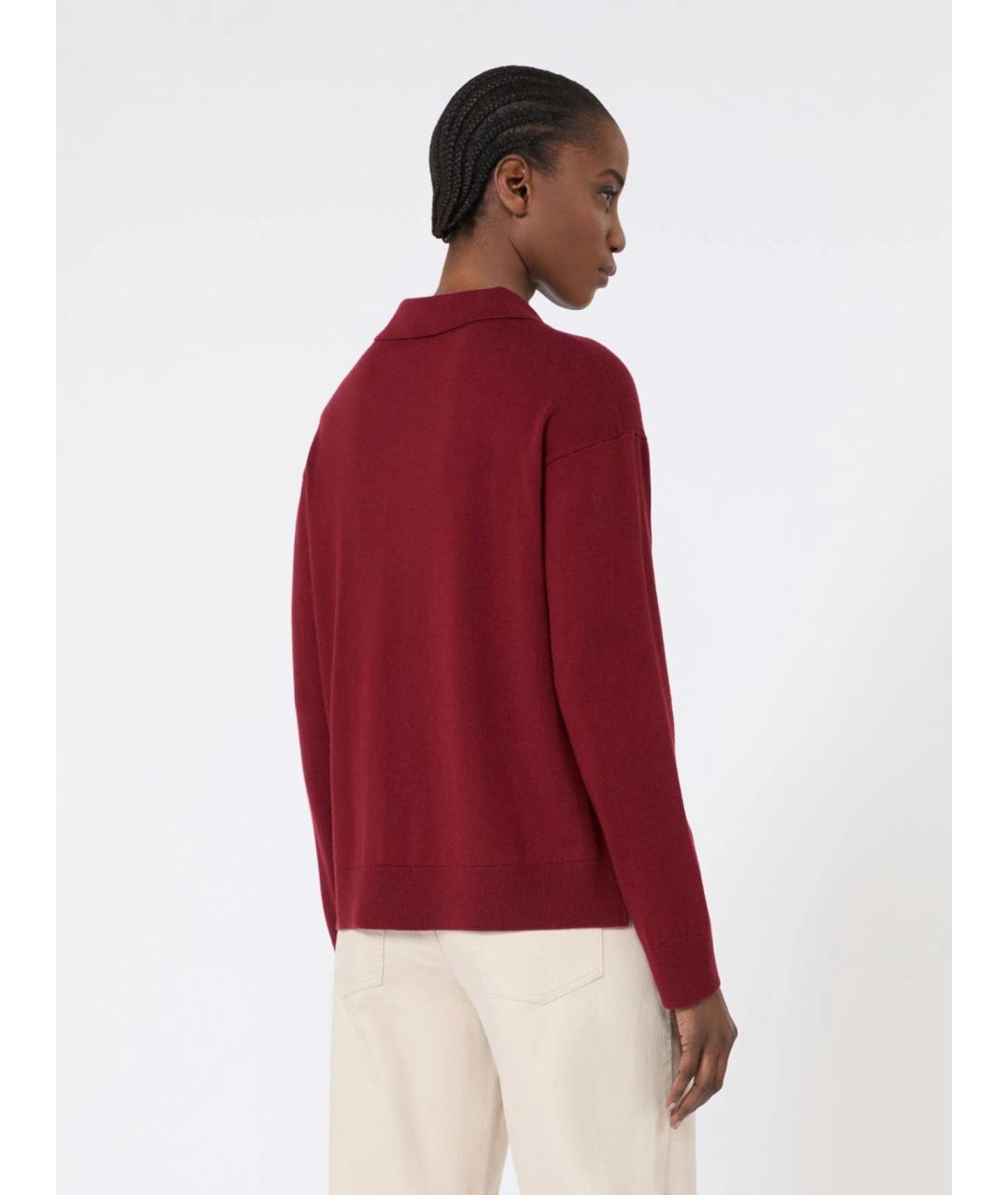 'S MAX MARA Бордовый шерстяной джемпер / свитер, фото 4